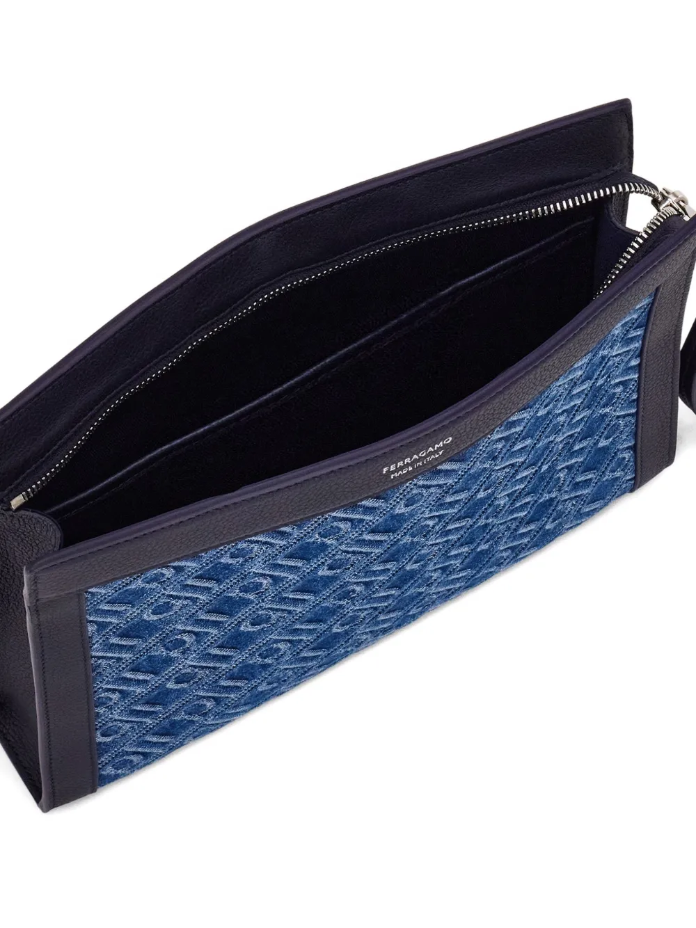 Ferragamo monogram clutch bag Blauw