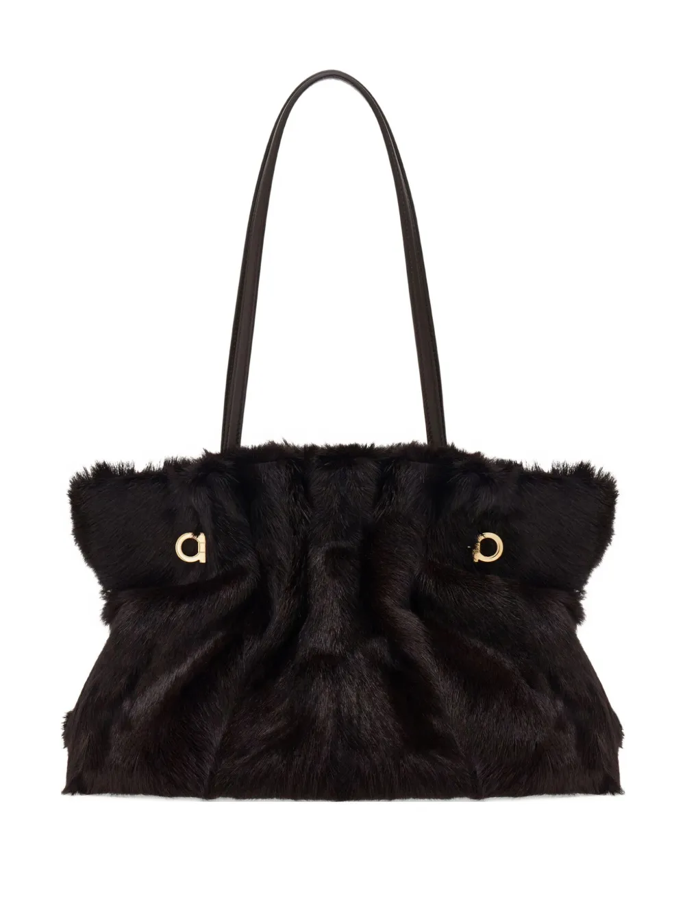 Ferragamo Gancini leather shoulder bag | Brown | Image 1