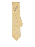 Ferragamo whale-print silk tie - Yellow