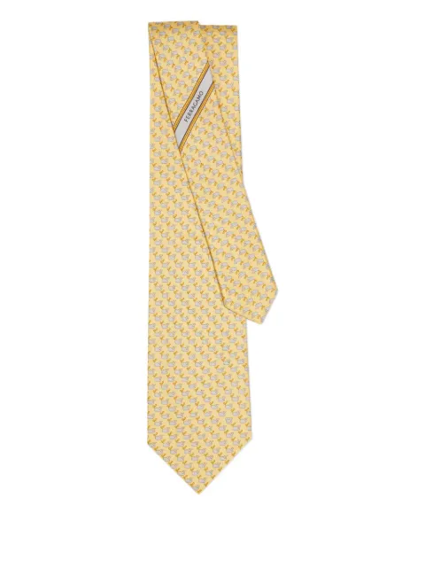 Ferragamo whale-print silk tie