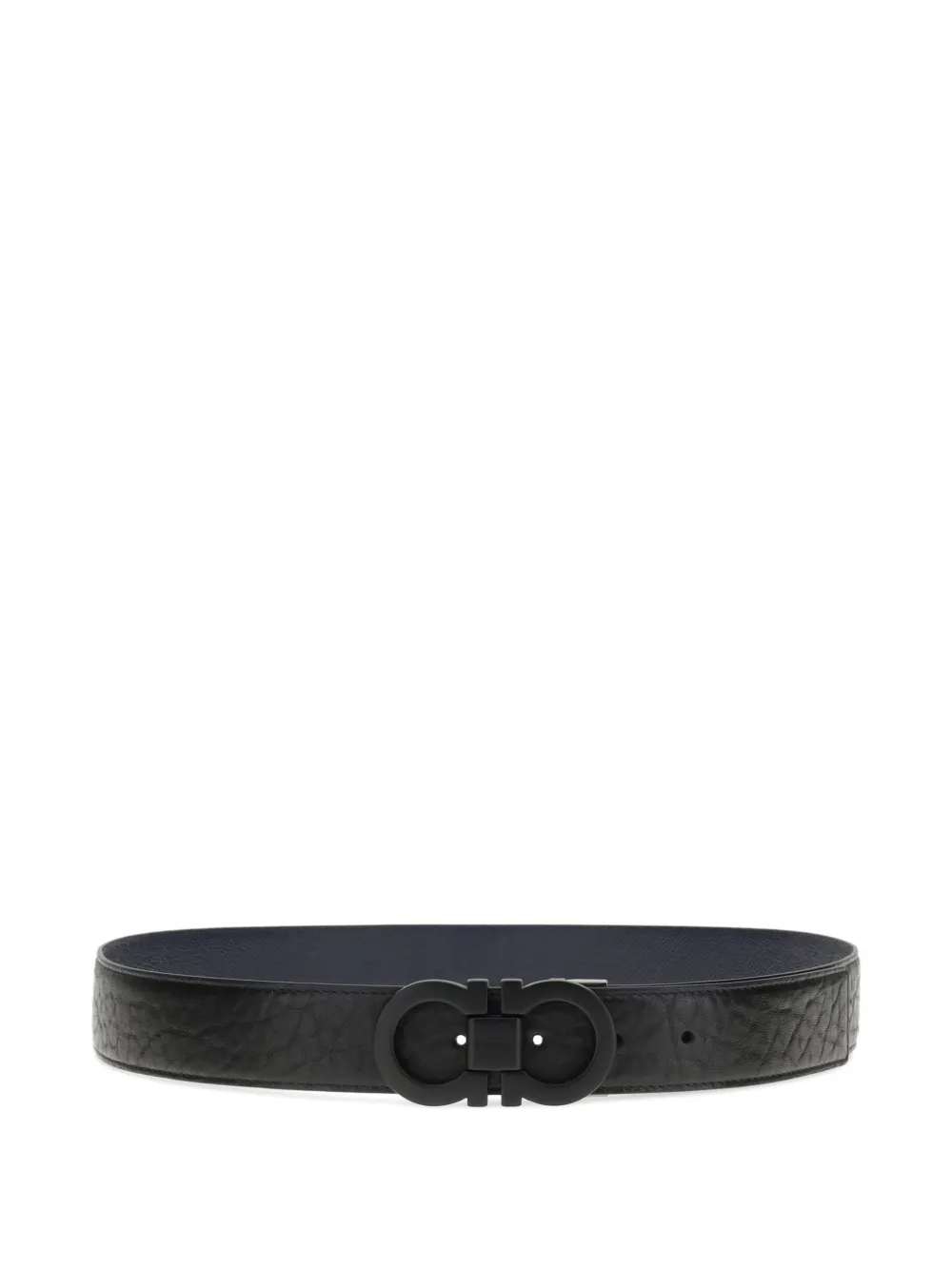 Ferragamo Reversible and adjustable Gancini belt - Nero