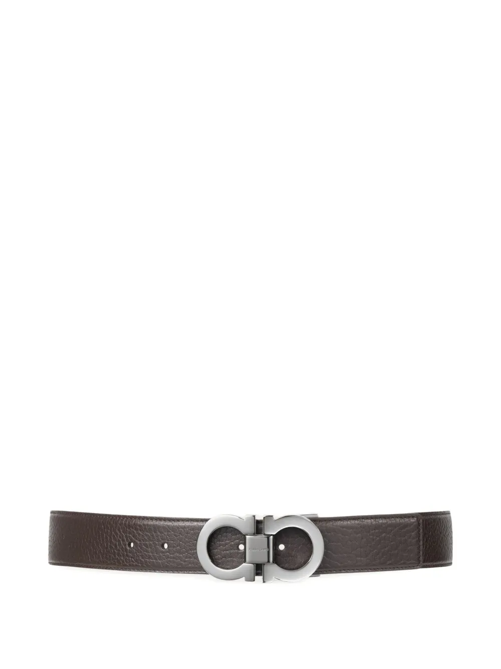 Ferragamo Reversible and adjustable Gancini belt - Bruin