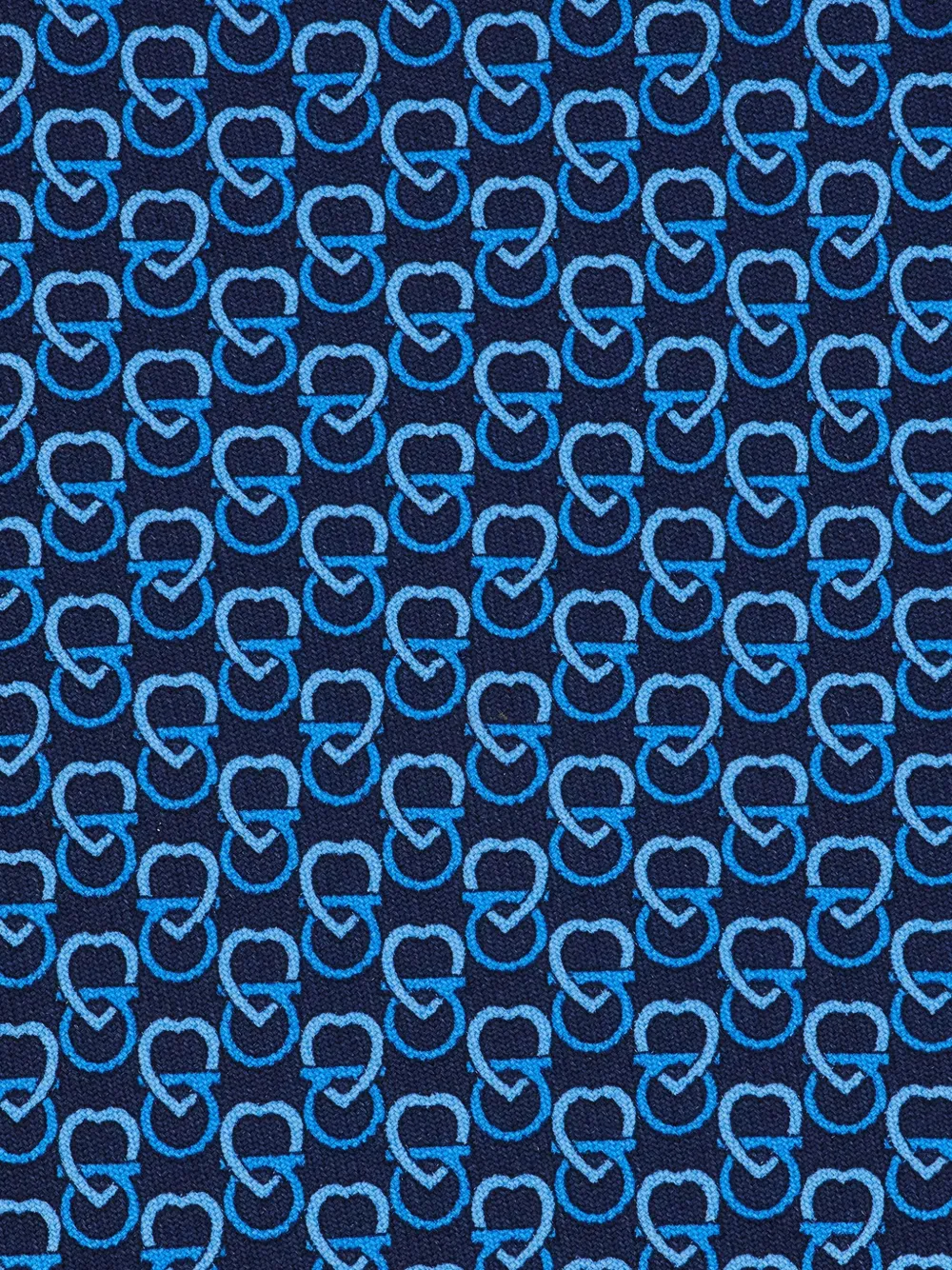Ferragamo heart-print silk tie Blauw