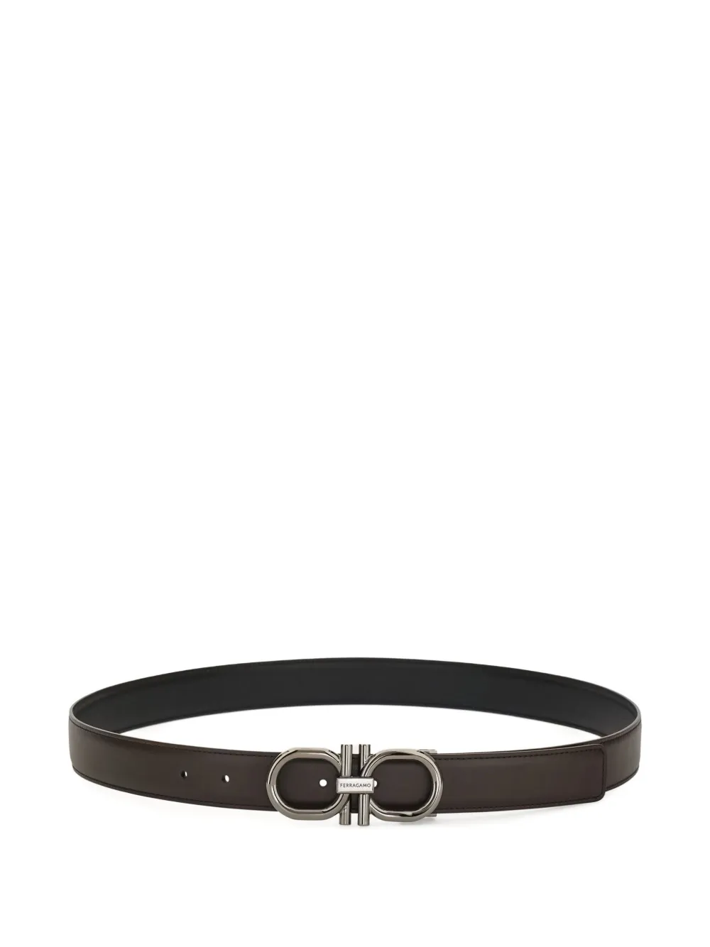 Ferragamo Gancini omkeerbare riem Bruin