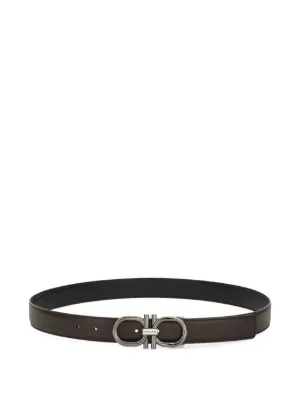 Ferragamo ガンチーニバックル レザーベルト | グレー | FARFETCH JP