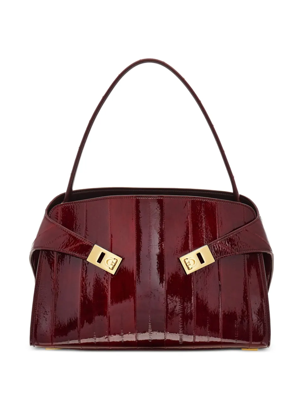 Ferragamo Hug medium schoudertas met hak Rood