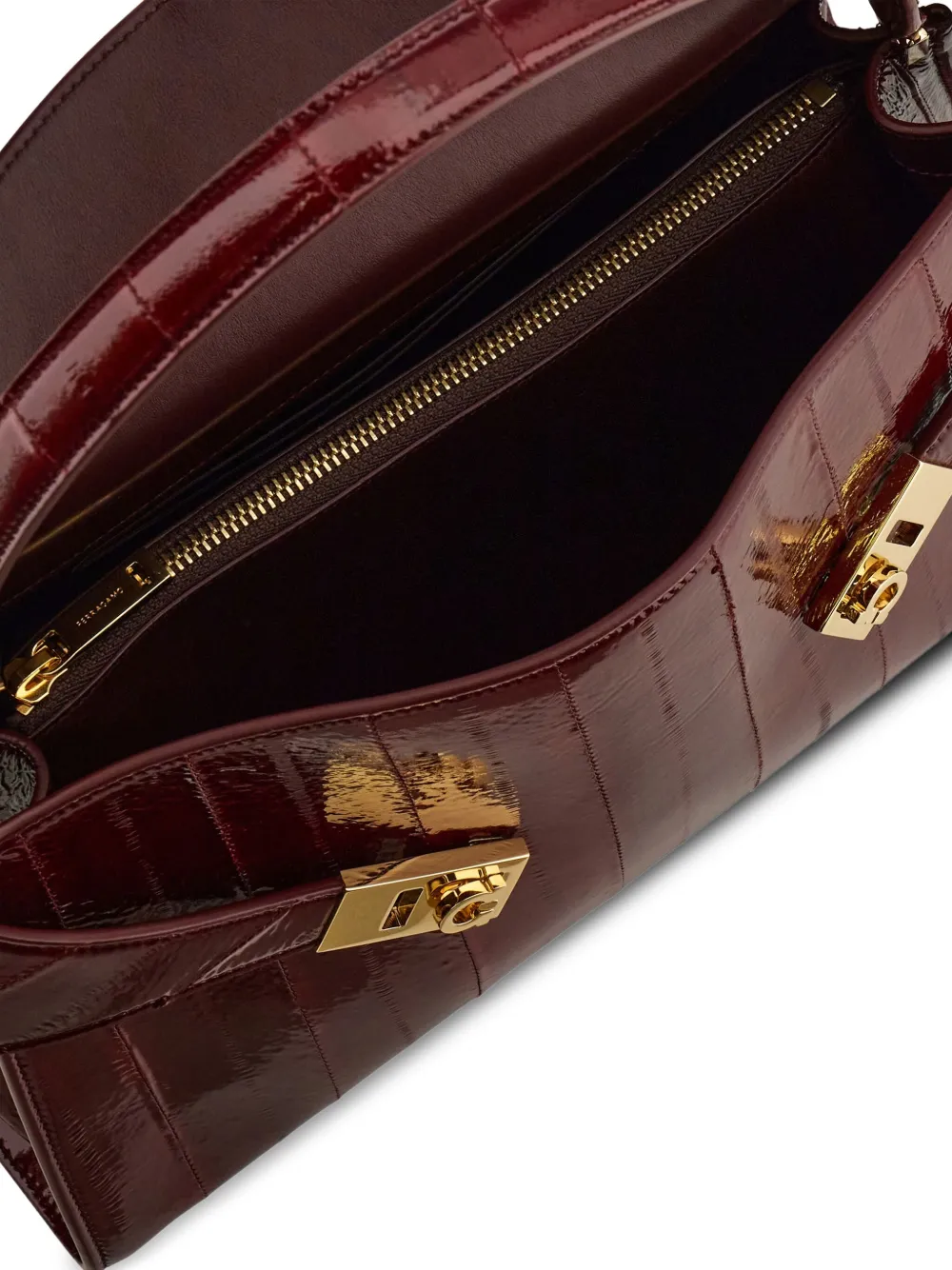 Ferragamo Hug medium schoudertas met hak Rood