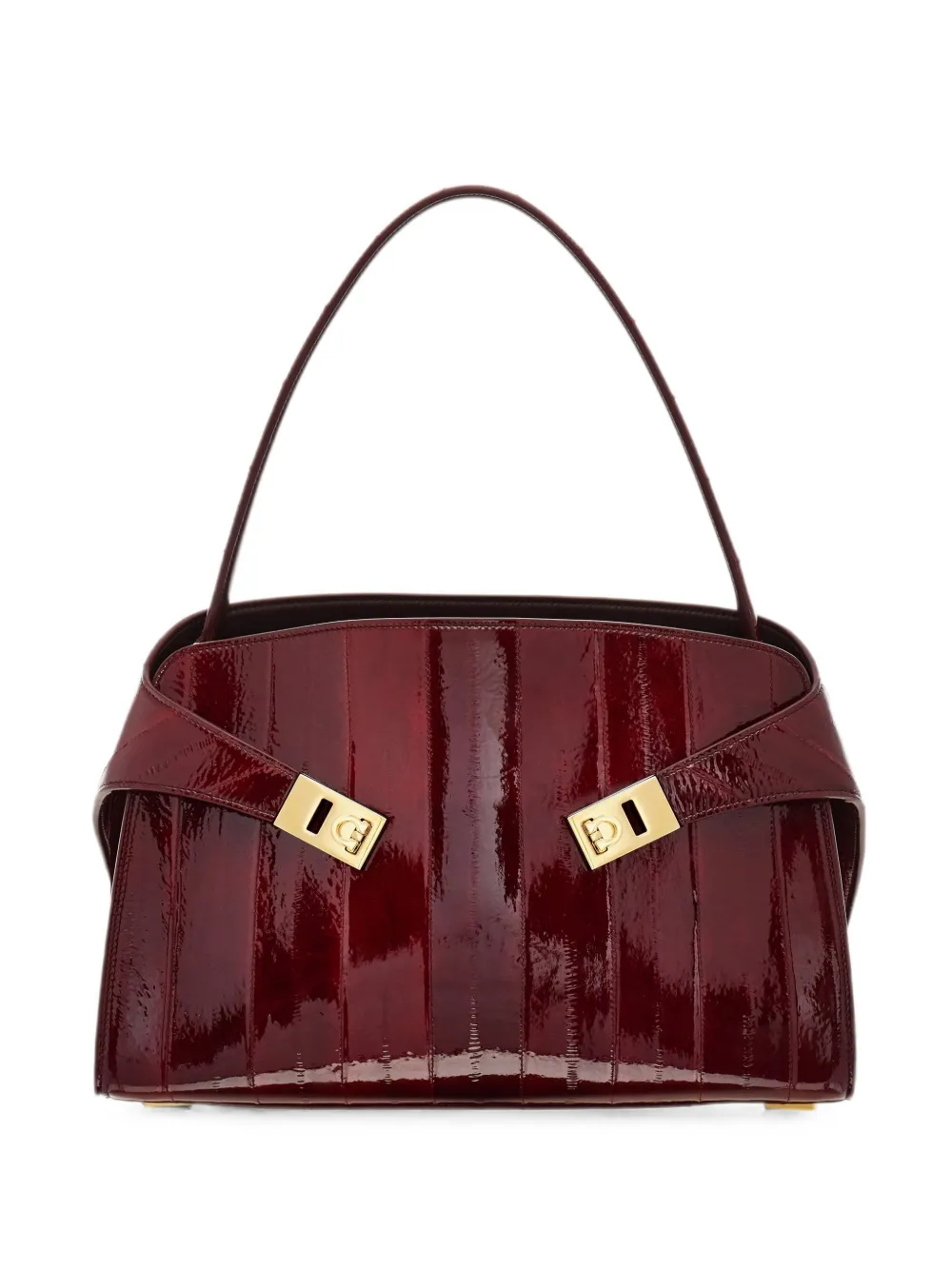Ferragamo medium Hug eel-skin shoulder bag - Red