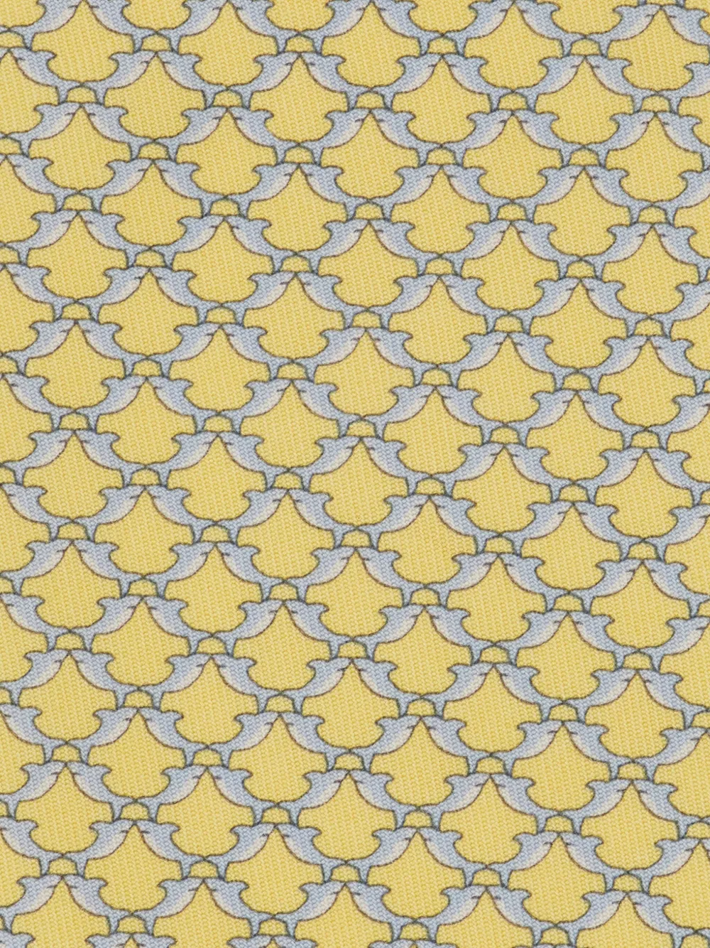 Ferragamo shark-print silk tie Geel