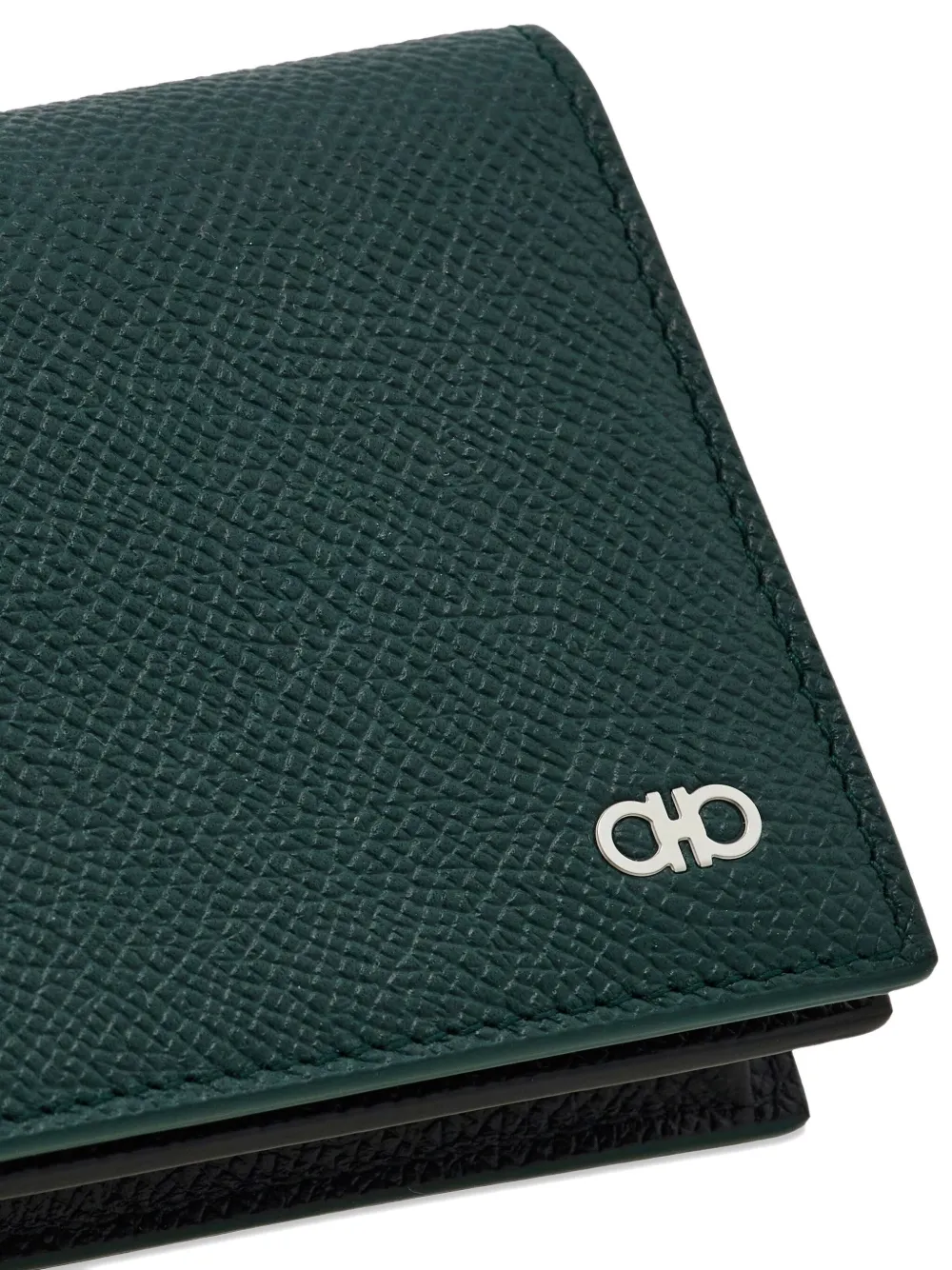 Ferragamo Gancini leren pasjeshouder Groen