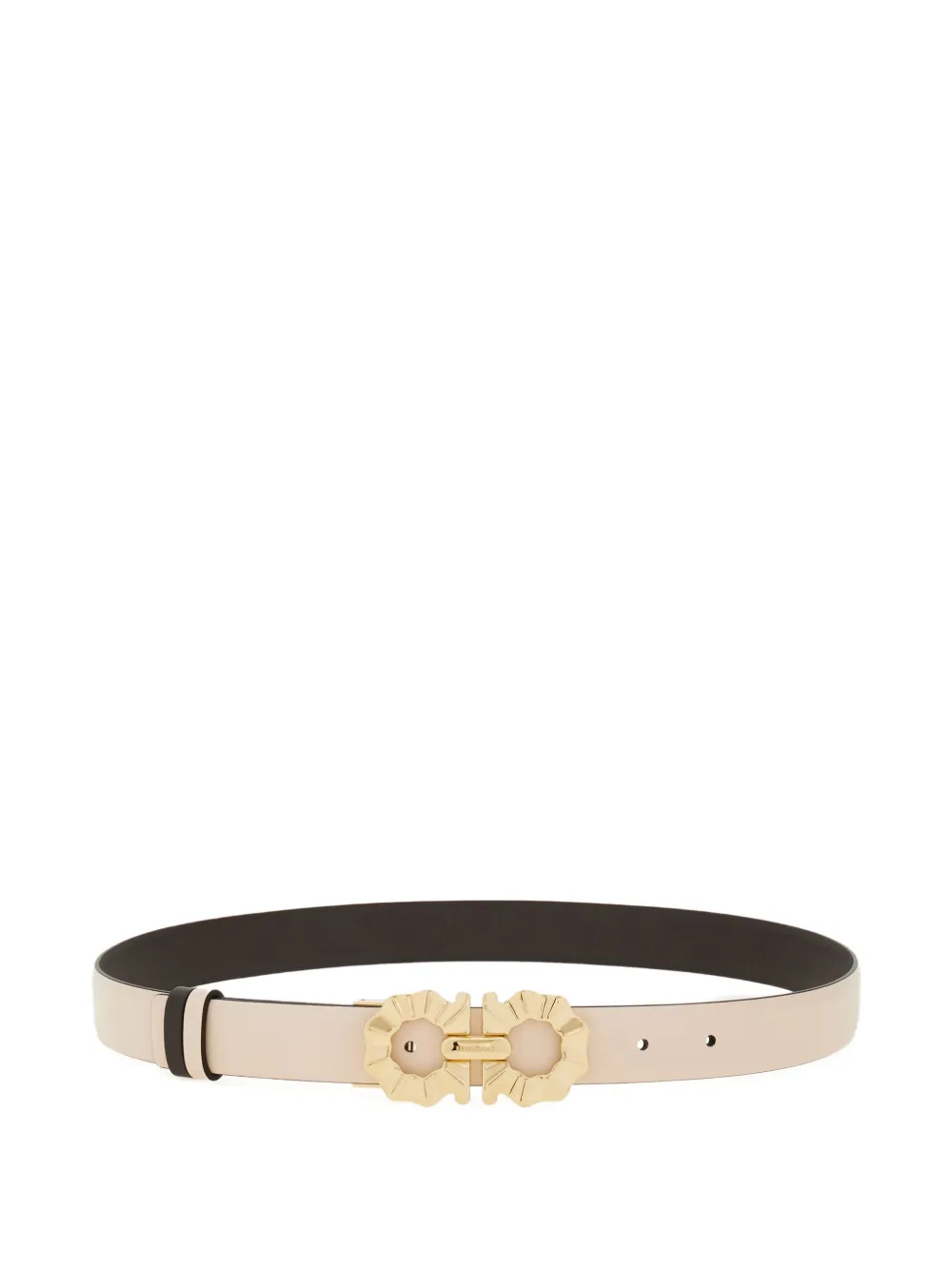 Ferragamo Gancini-buckle Reversible Belt In Neutral