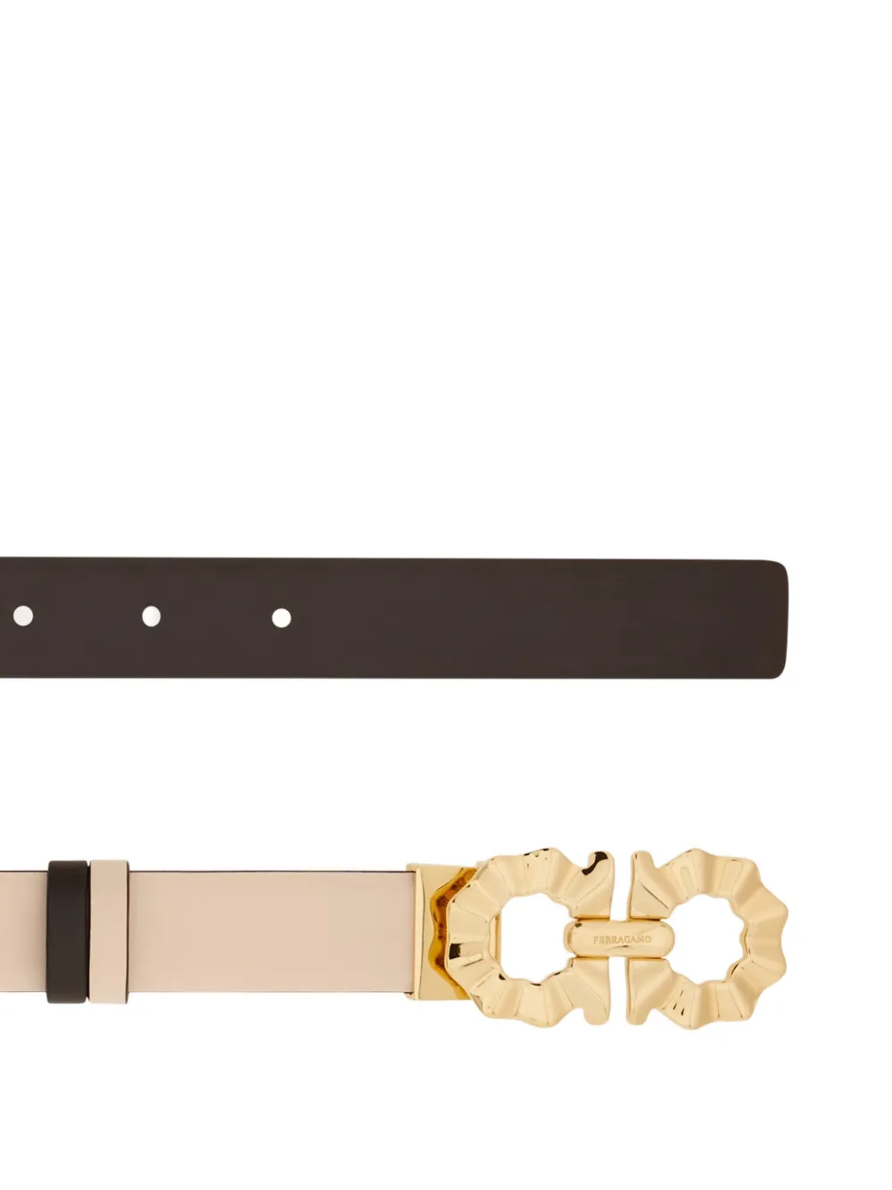 Ferragamo Riem met Gancini-gesp Roze
