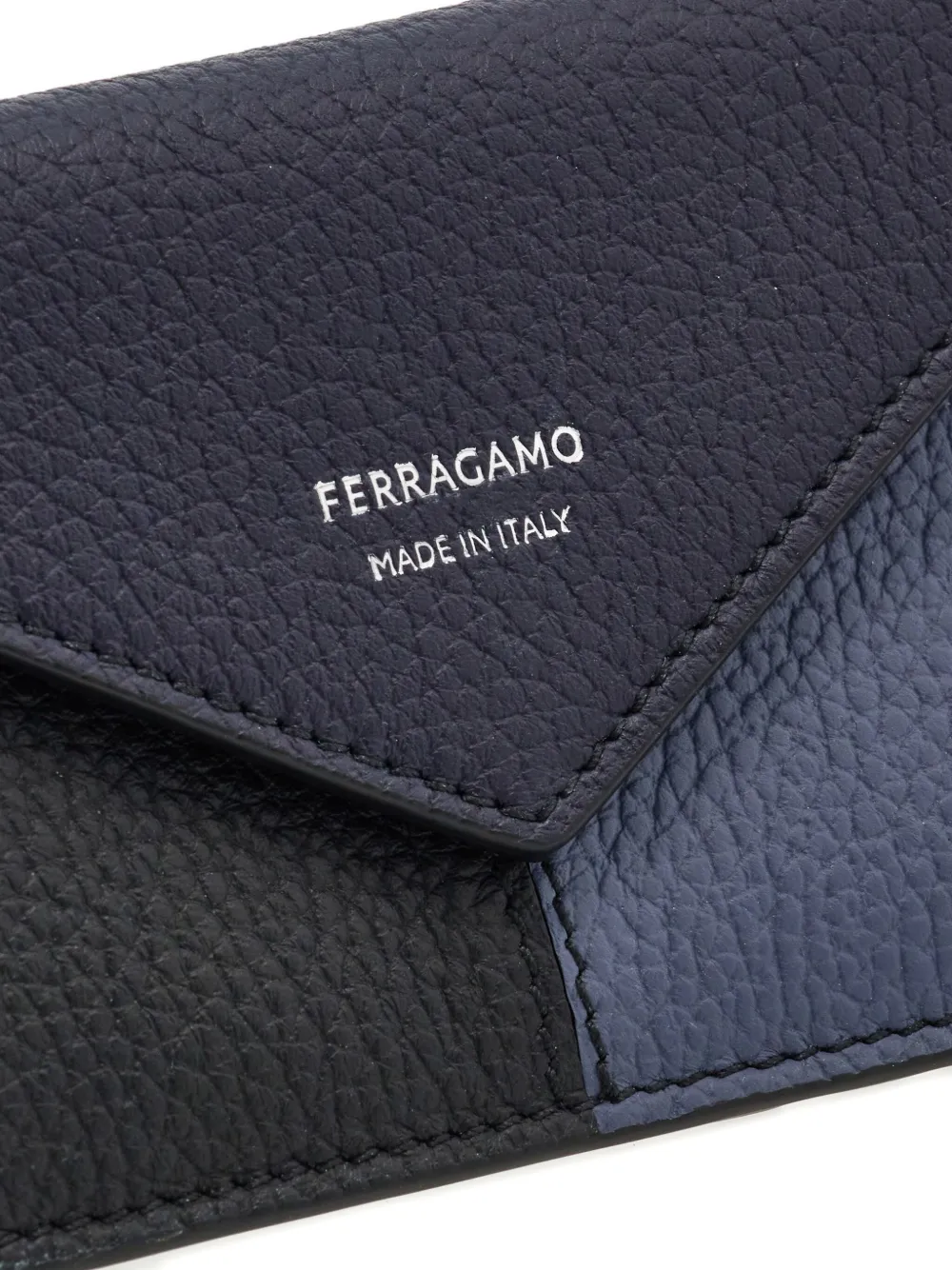 Ferragamo Pasjeshouder met colourblocking Blauw