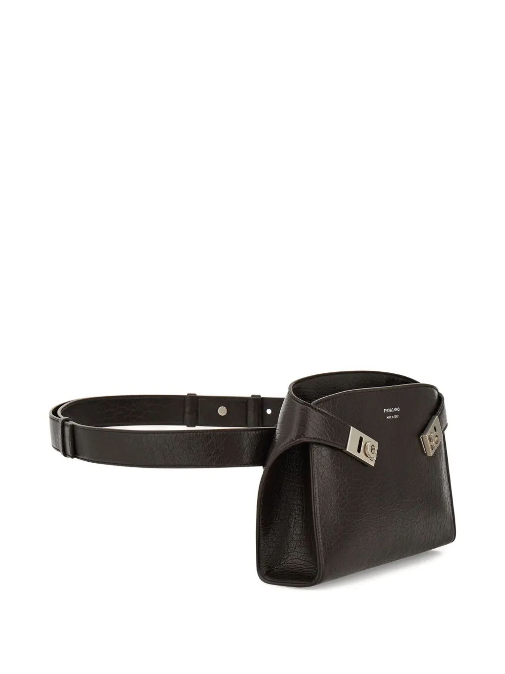 Ferragamo Gancini Belt Bag In Brown
