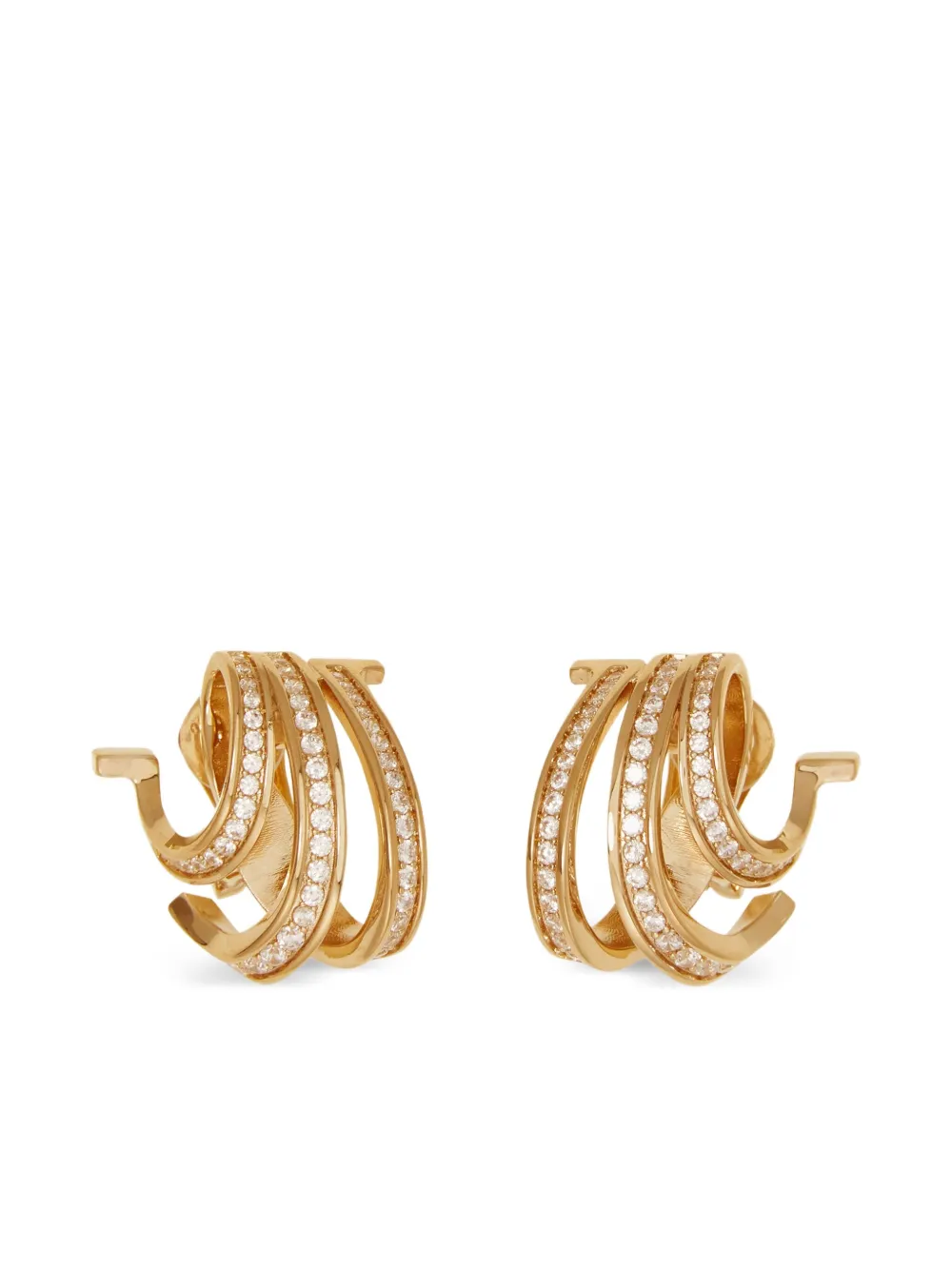 Ferragamo Triple Gancini oorbellen - Goud
