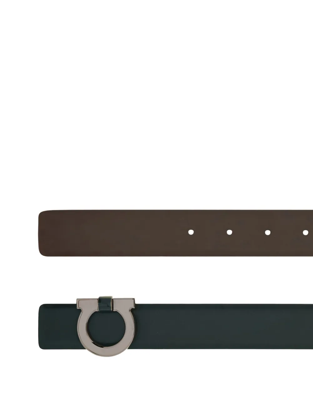 Ferragamo Gancini buckle reversible belt - Groen