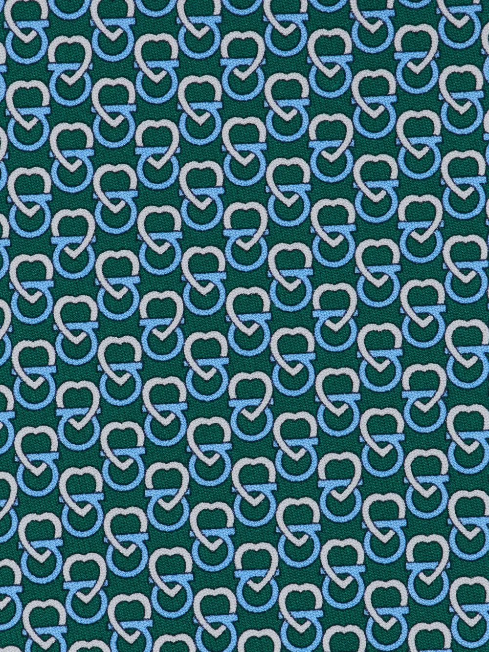 Ferragamo heart-print silk tie Groen