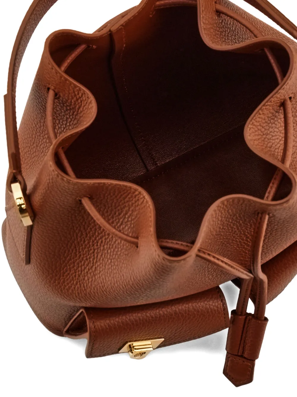 Ferragamo Kalfsleren bucket-tas met meerdere zakken Bruin