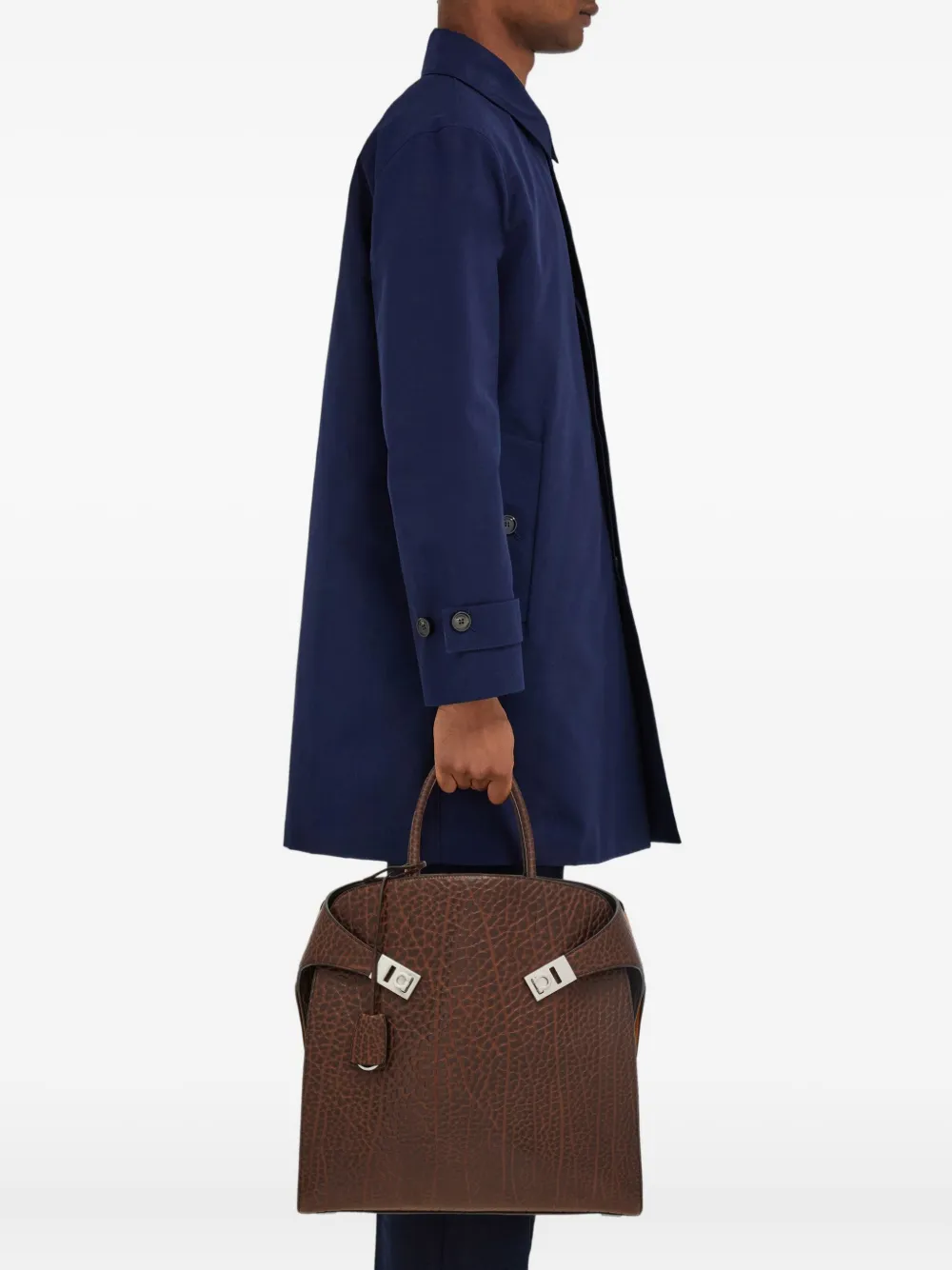Ferragamo Hug Gancini-buckle tote bag Bruin
