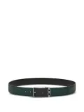 Ferragamo rectangular-buckle reversible belt - Green