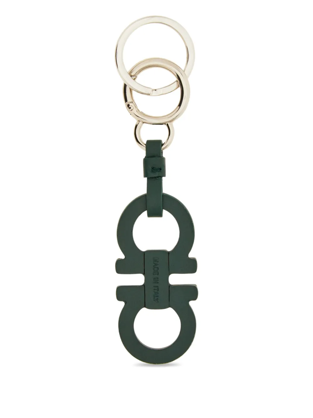 Ferragamo Leren sleutelhanger Groen