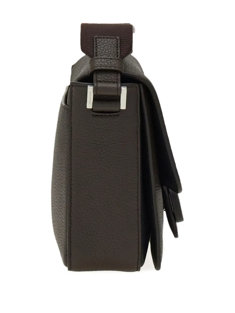 Ferragamo Messengertas met Gancini-gesp Bruin