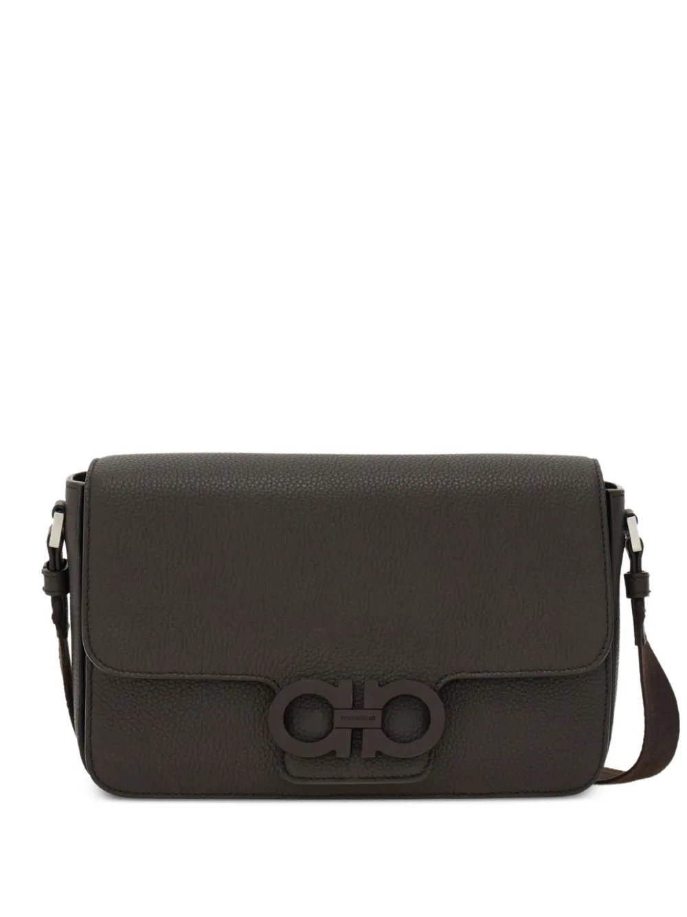 Ferragamo Messengertas met Gancini-gesp Bruin