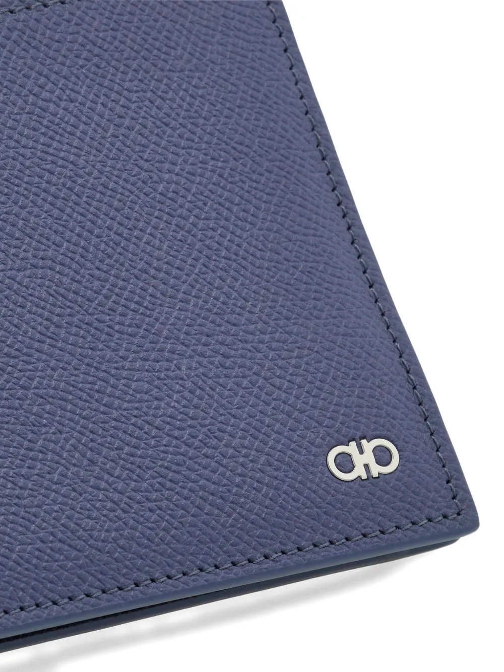 Ferragamo Gancini kalfsleren portemonnee met logodetail Blauw