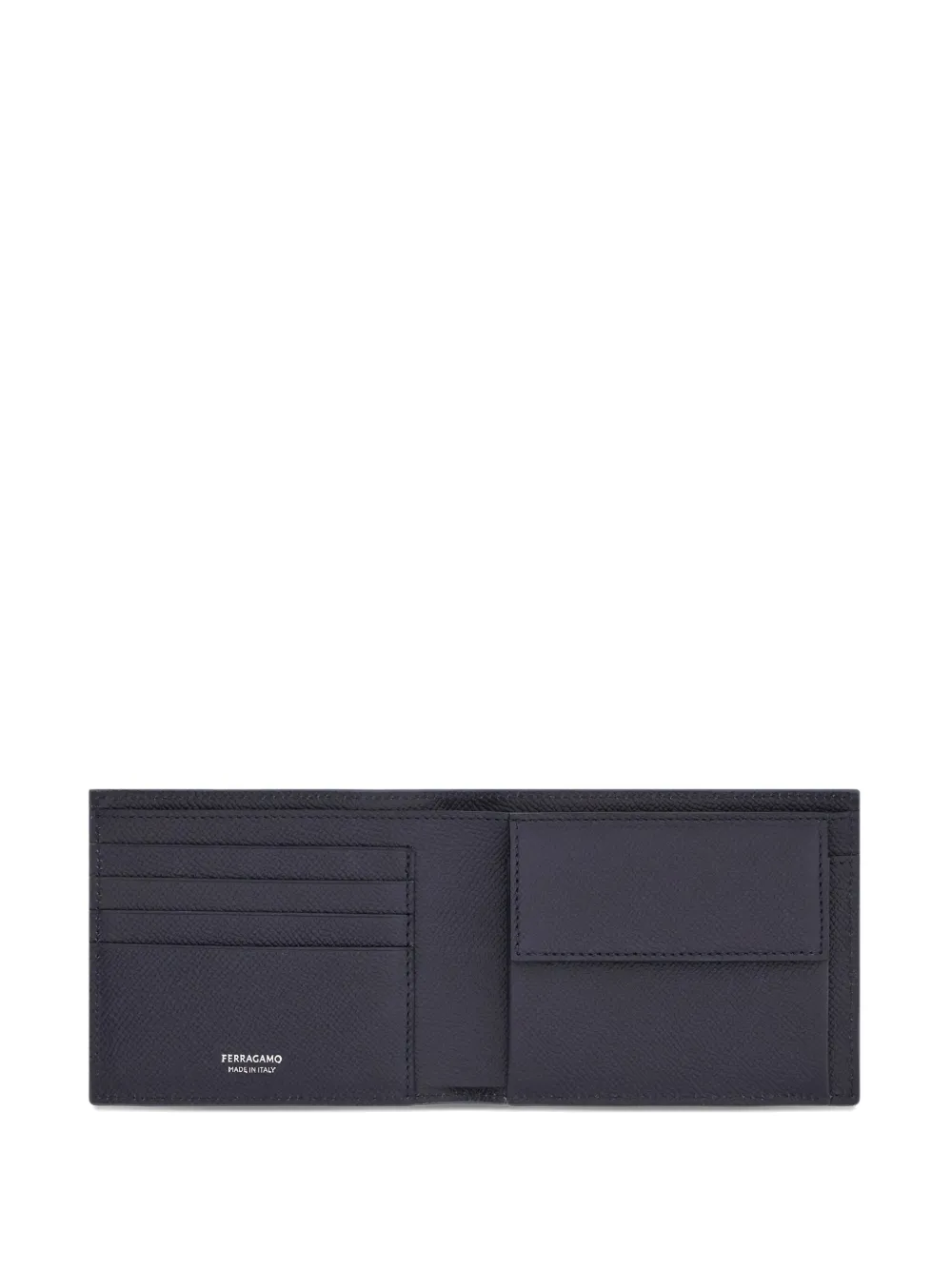 Ferragamo Gancini kalfsleren portemonnee met logodetail Blauw