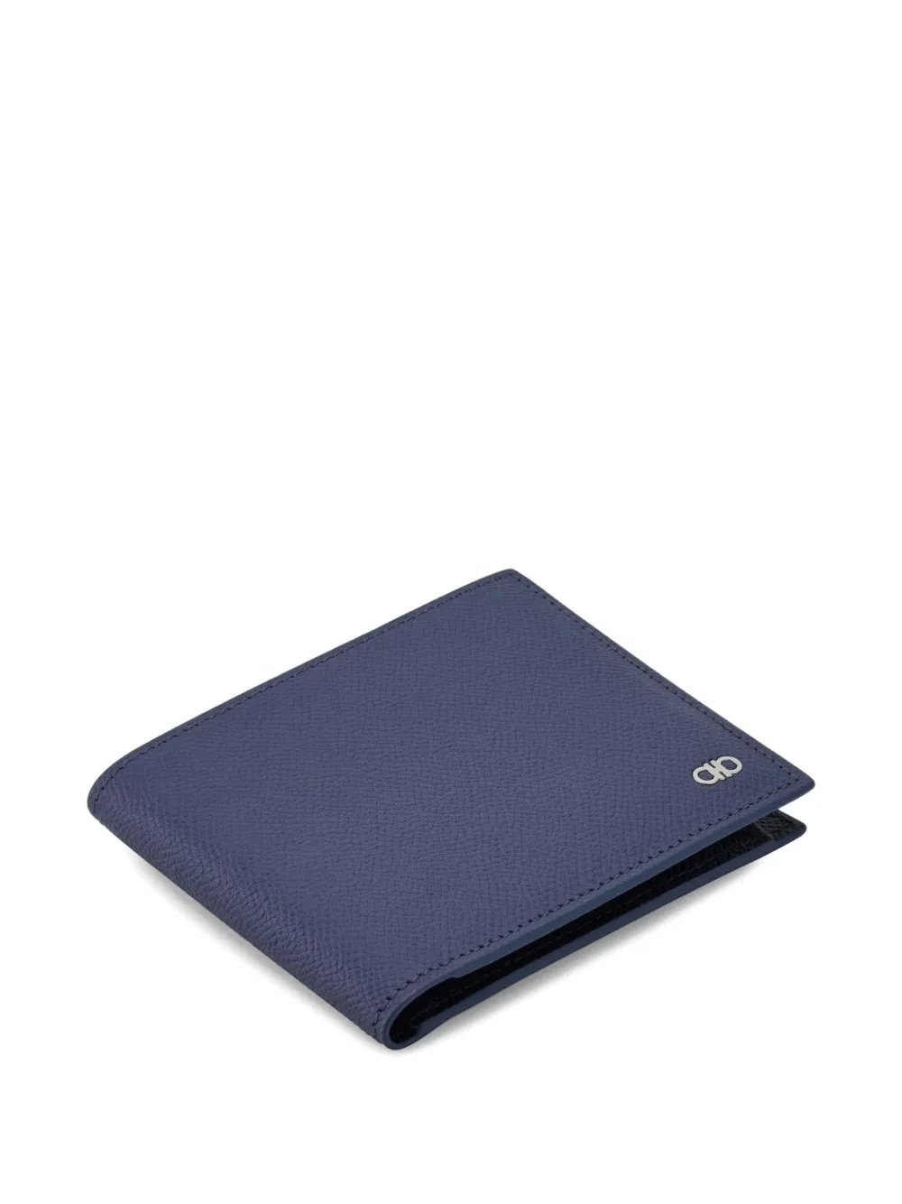 Ferragamo Gancini kalfsleren portemonnee met logodetail Blauw