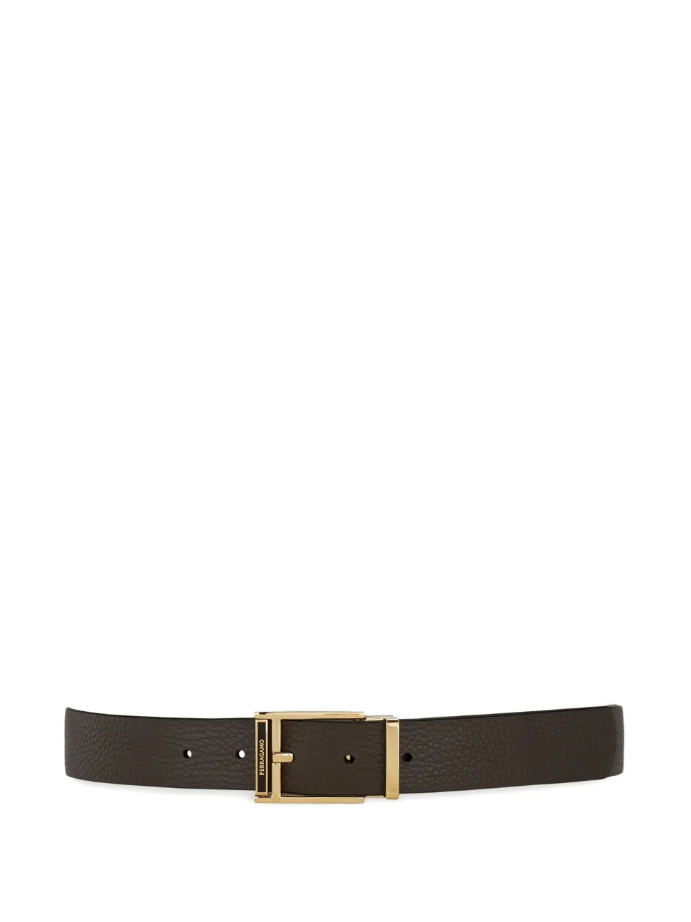 Ferragamo Omkeerbare riem met vierkante gesp Bruin