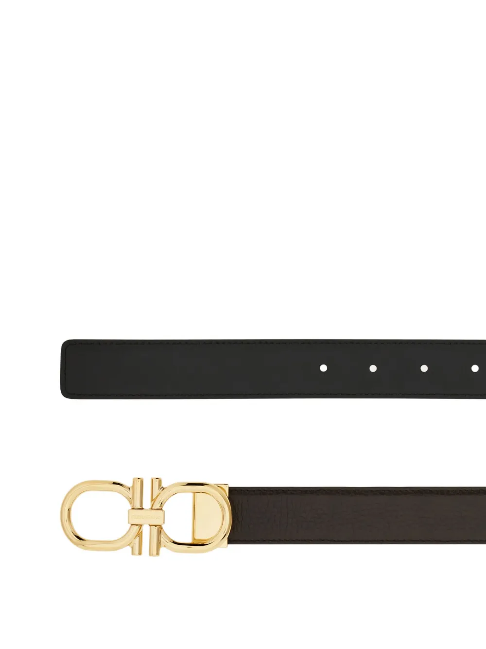Ferragamo gancini-buckle reversible belt - Bruin