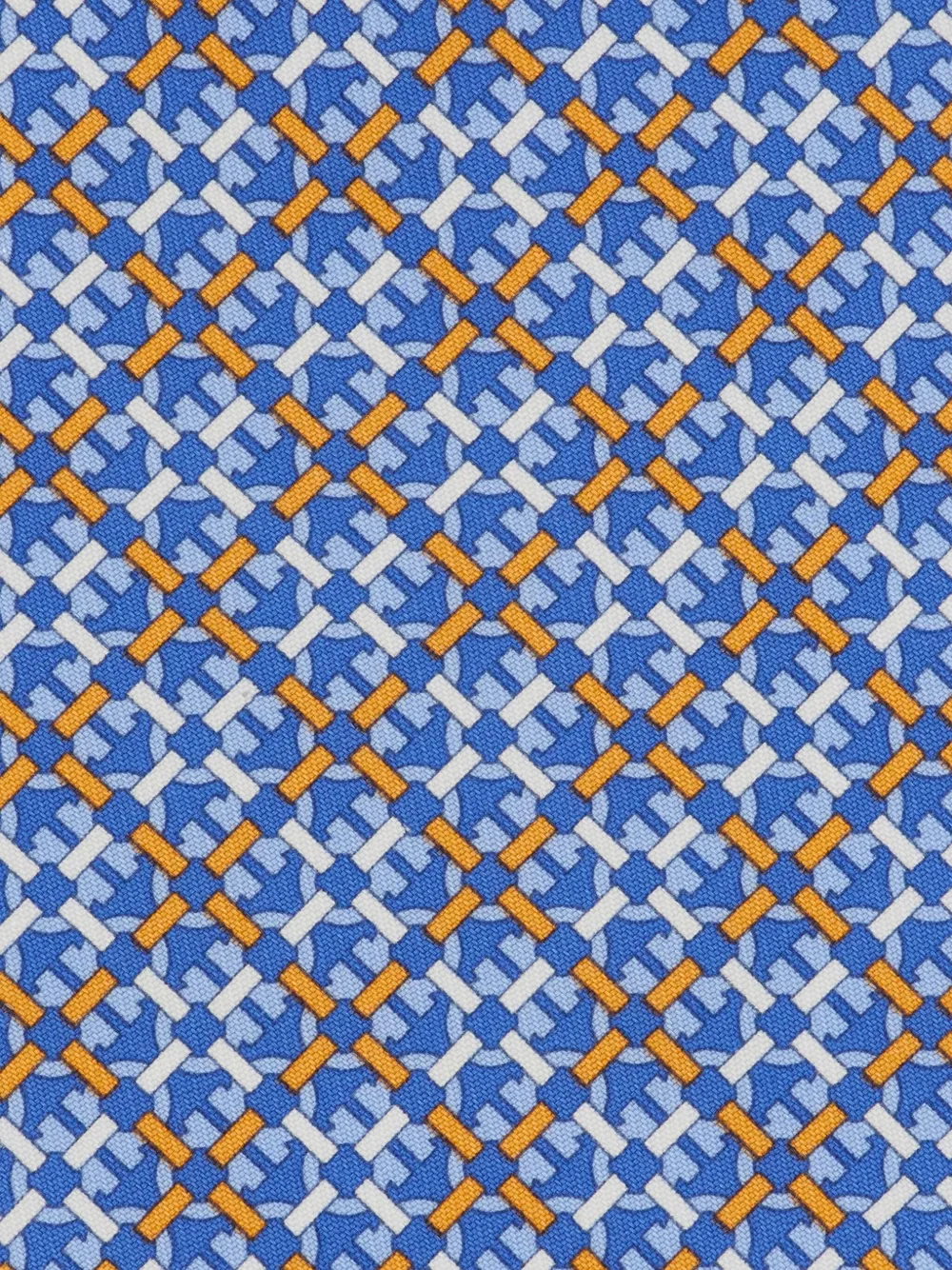 Ferragamo gancini-print silk tie Blauw