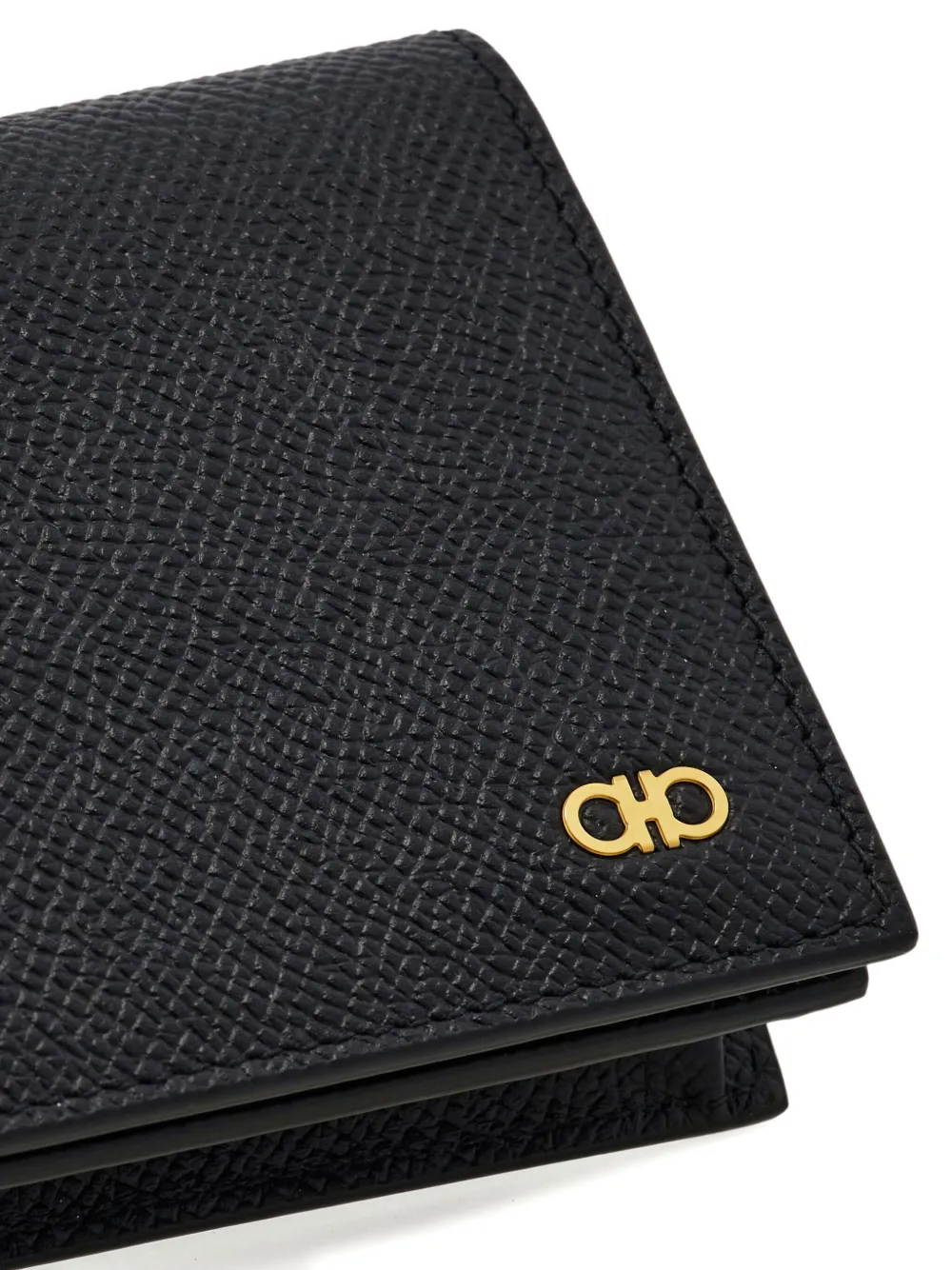 Ferragamo Gancini pasjeshouder met logodetail Zwart