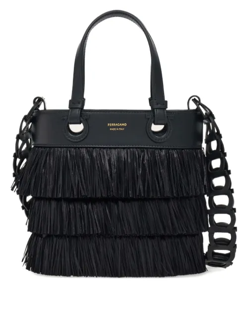 Ferragamo layered-fringe tote bag