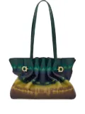Ferragamo Soft-bag tie-dye gathered shoulder bag - Green