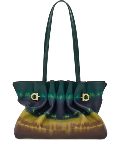 Ferragamo Soft-bag tie-dye gathered shoulder bag