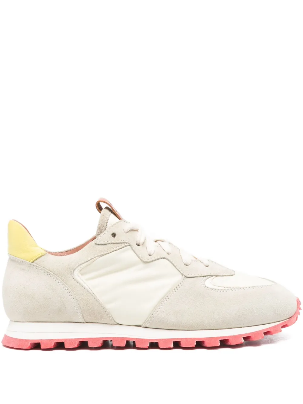 ELIA MAURIZI Marika suede panelled sneakers Beige