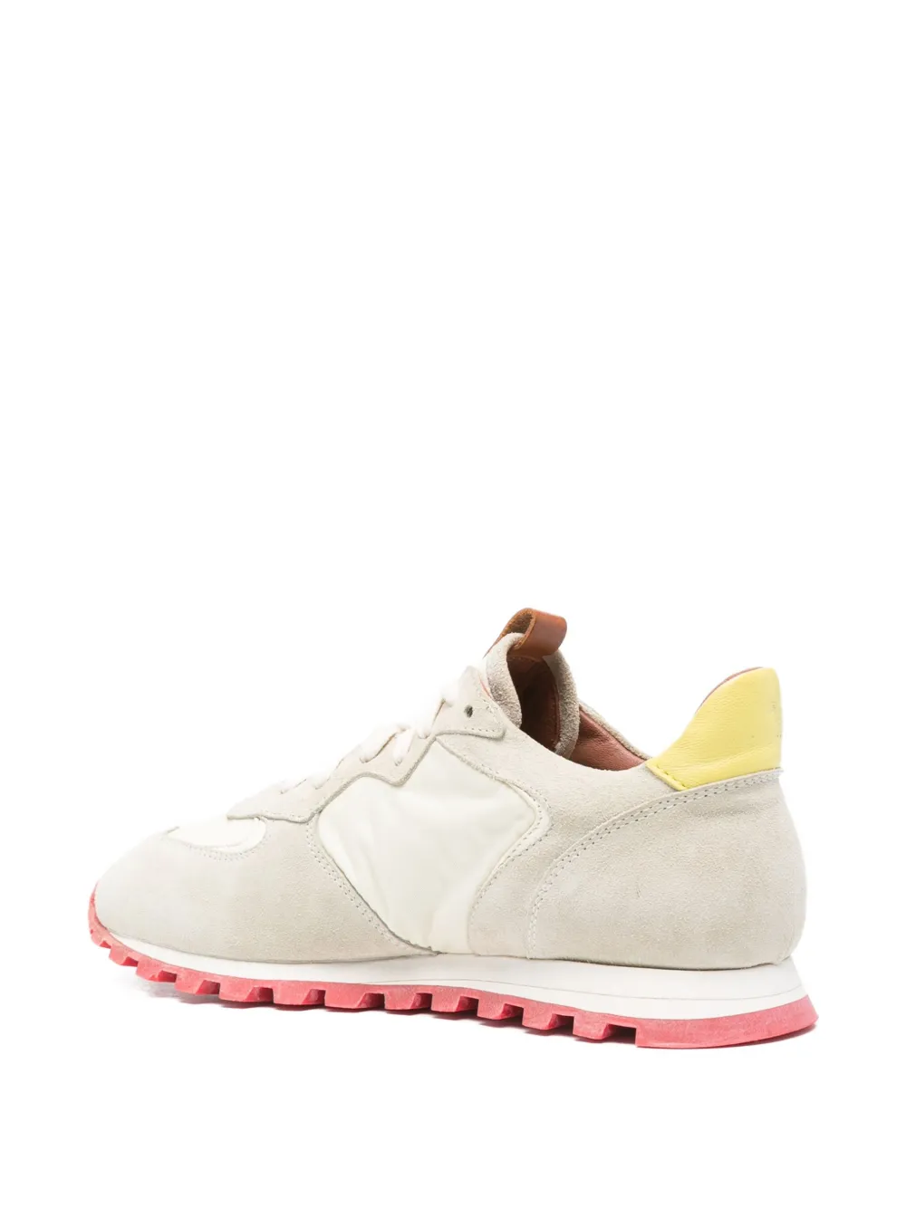 ELIA MAURIZI Marika suede panelled sneakers Beige