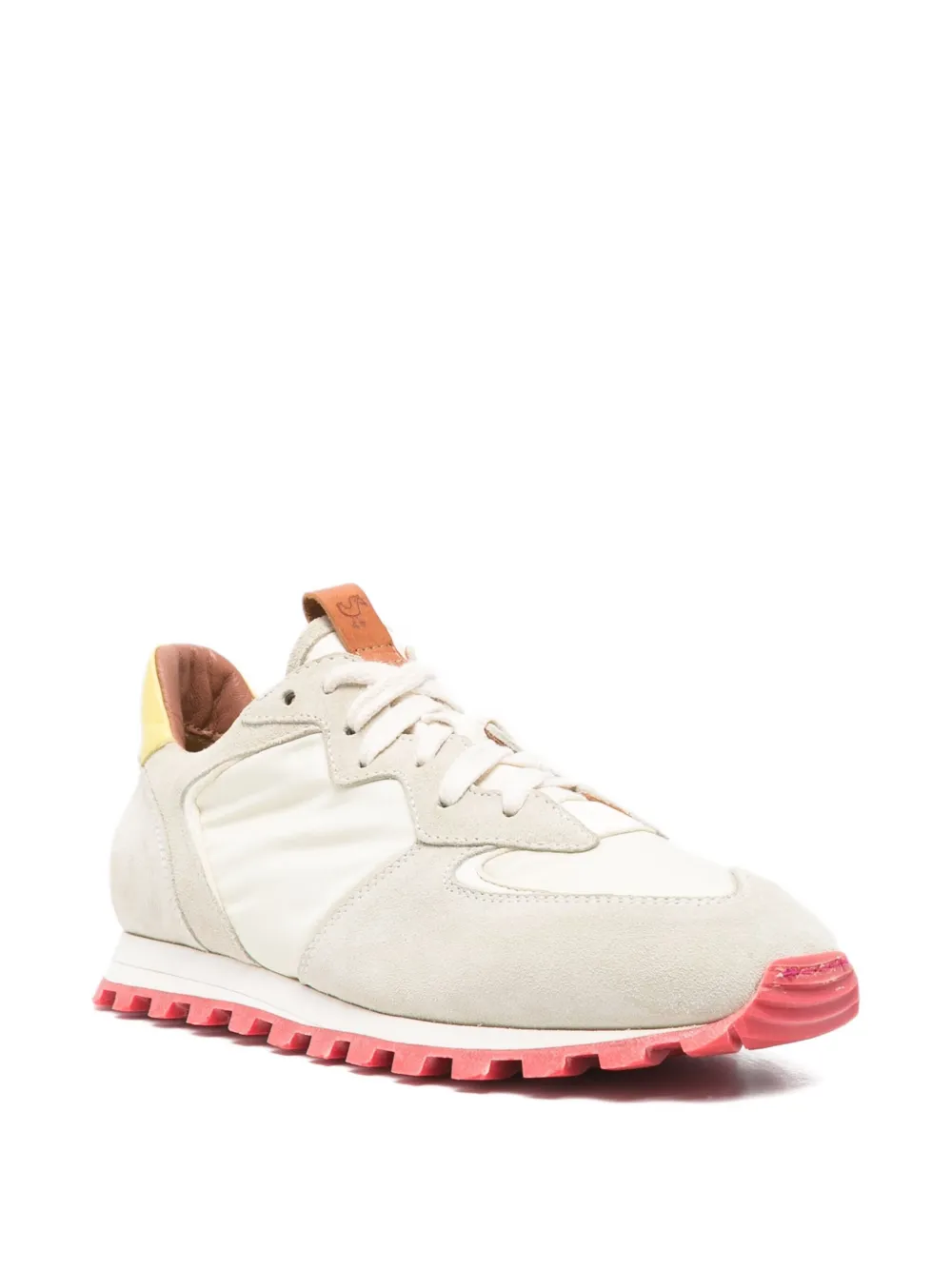 ELIA MAURIZI Marika suede panelled sneakers Beige