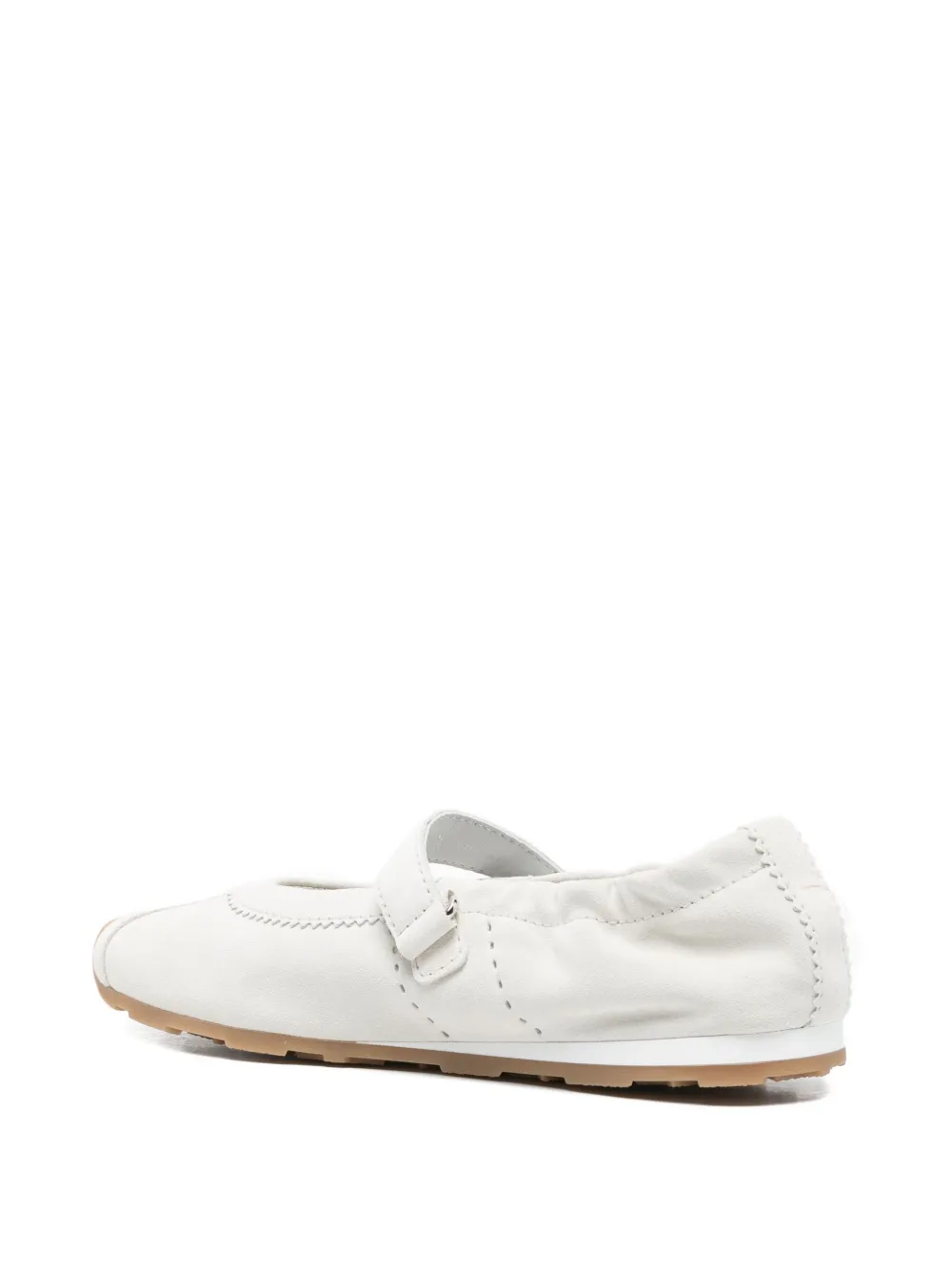 Miu Ballerina's van nappa leer Wit