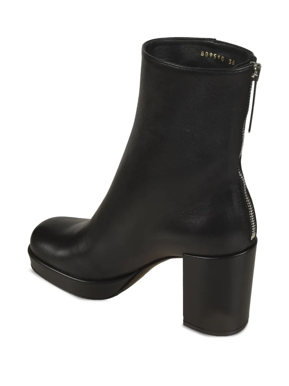 Sergio Rossi 75mm zip-detail platform ankle boots Black