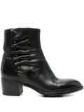 LEMARGO 50mm zipped ruched ankle boots - Black