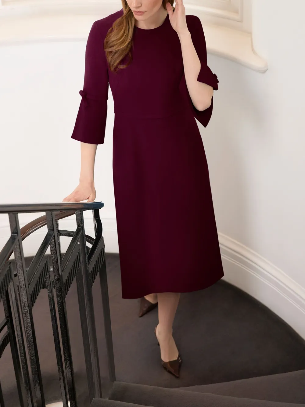 JANE tie-cuff midi dress | Day Dresses | Image 2