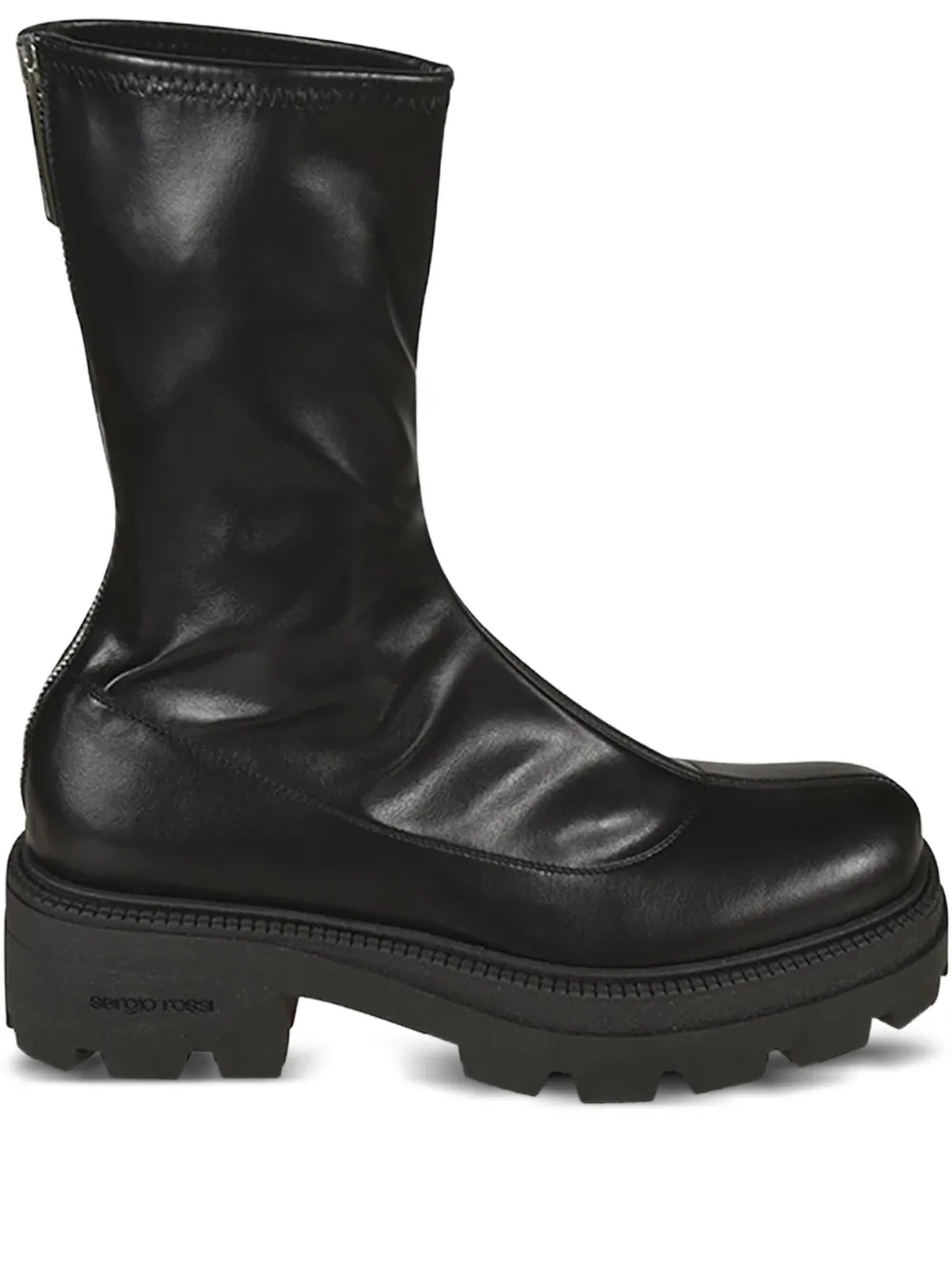 Sergio Rossi Milla zip-detail platform boots Black