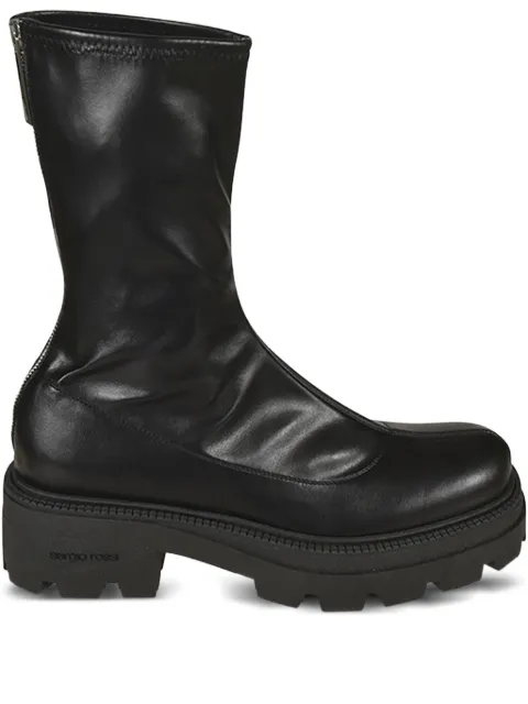 Sergio Rossi Bota Milla com detalhe de zíper