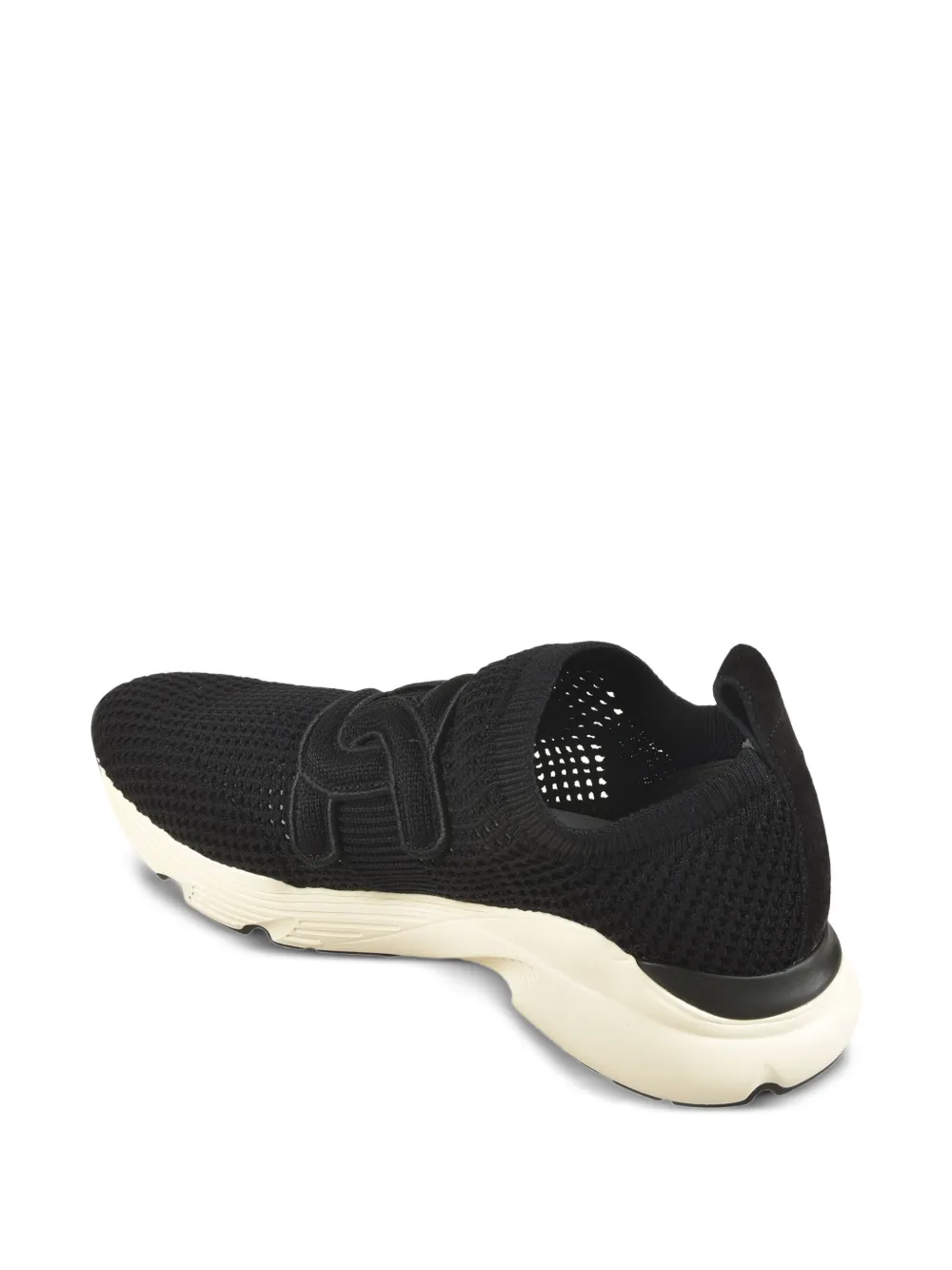 Tod's logo-detail knit slip-on shoes B999 BLACK