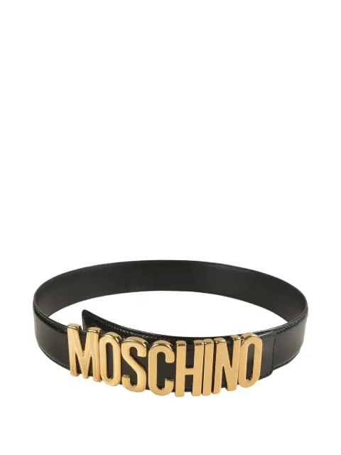 Moschino Cinto de couro com logo