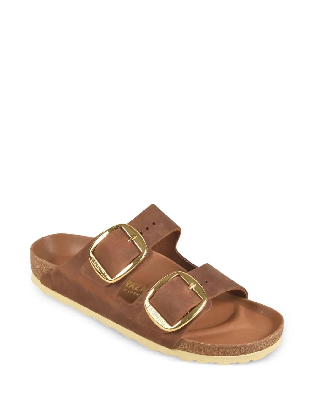 Birkenstock Arizona double-buckle leather sandals Brown