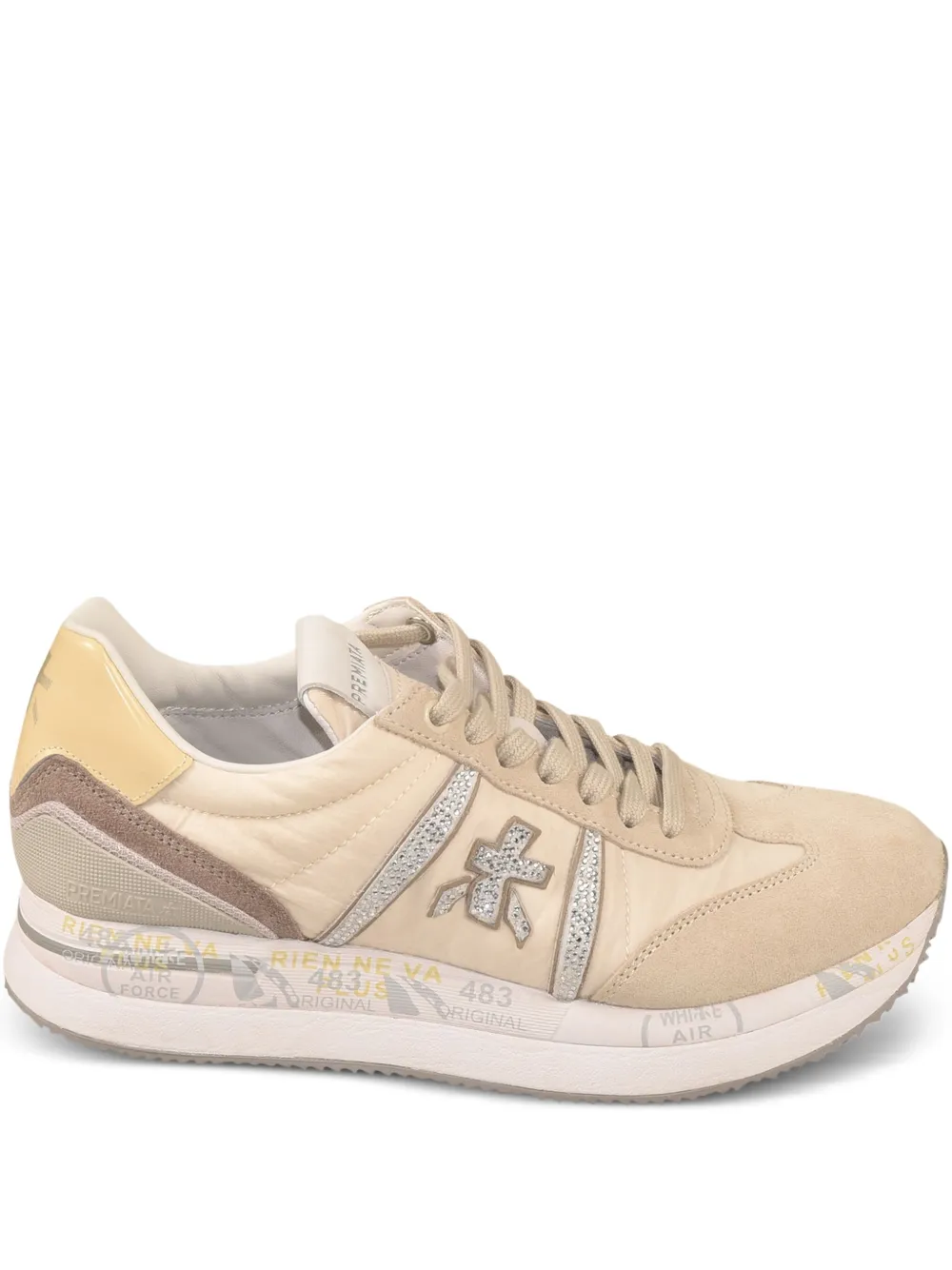 Premiata Conny panelled sneakers Neutrals